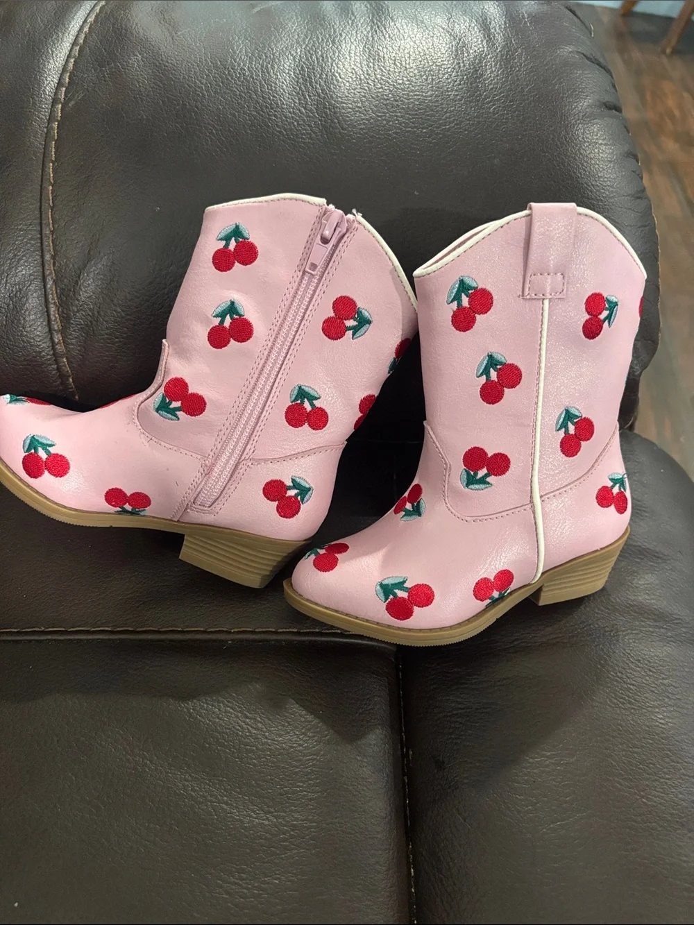 Tucker + Tate Pink Cherry Print Girls' Western Boots